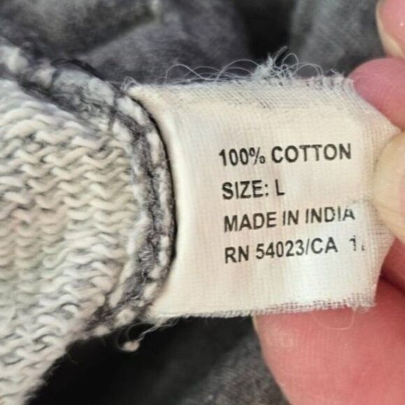 Vintage Mens Large Gray Cotton Drawstring Shorts Parkview Print gym rat workout - Picture 6 of 7